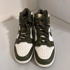 Nike Dunk High White Cargo Khaki Green Sneakers DB2179-105 GS Size 7Y